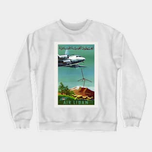 Air Liban Lebanon Vintage Poster Crewneck Sweatshirt